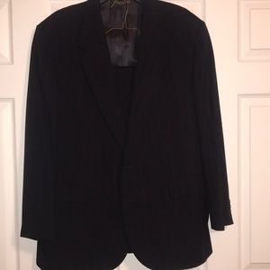 Navy Blue Wide Pin Stripe Two Piece Suit